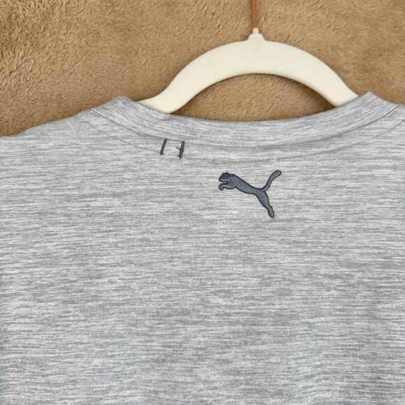 PUMA Cloudspun Sweater Men XL Heather Grey Love Golf Crewneck Stretch Sweatshirt - Picture 10 of 16